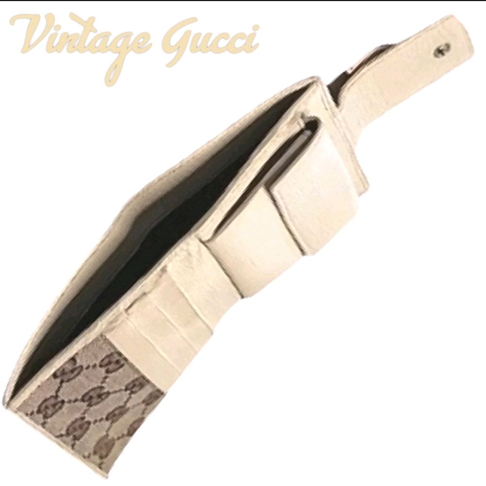 Stunning RARE Unique & Gorgeous GUCCI Red & Gold Leather Compact Vintage Wallet - Picture 12 of 16